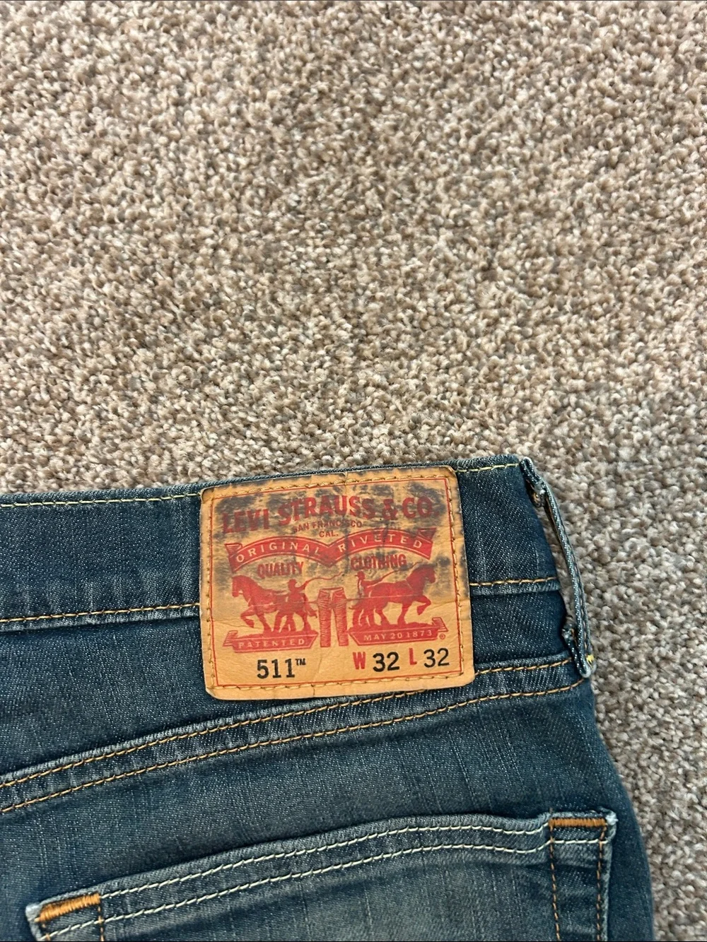 Levi's Men's Dark Blue Straight Jeans